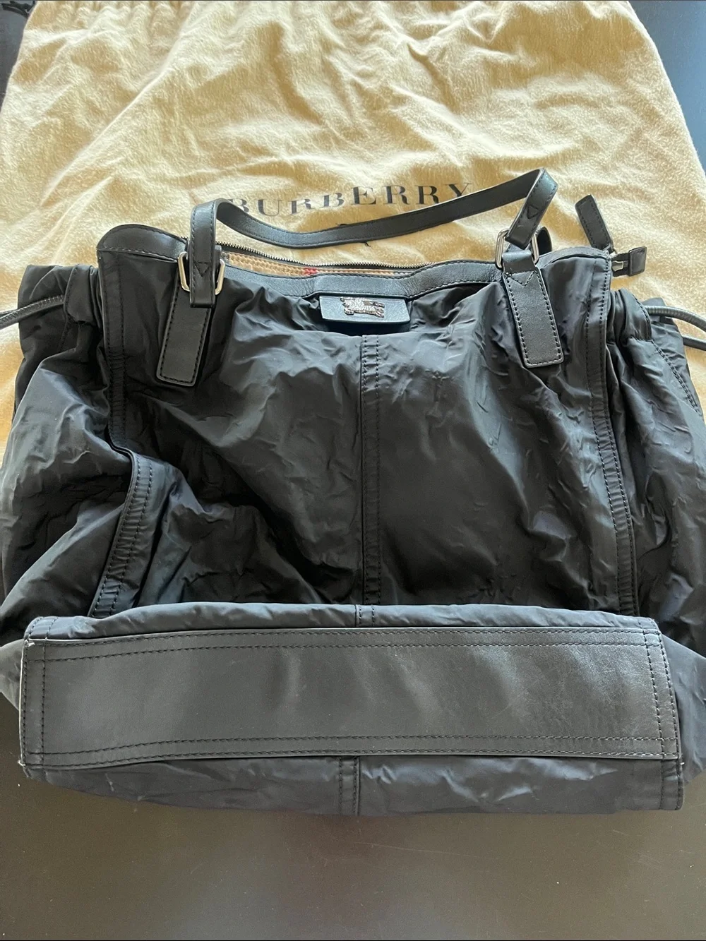 Authentic Burberry Black Nylon Tote bag